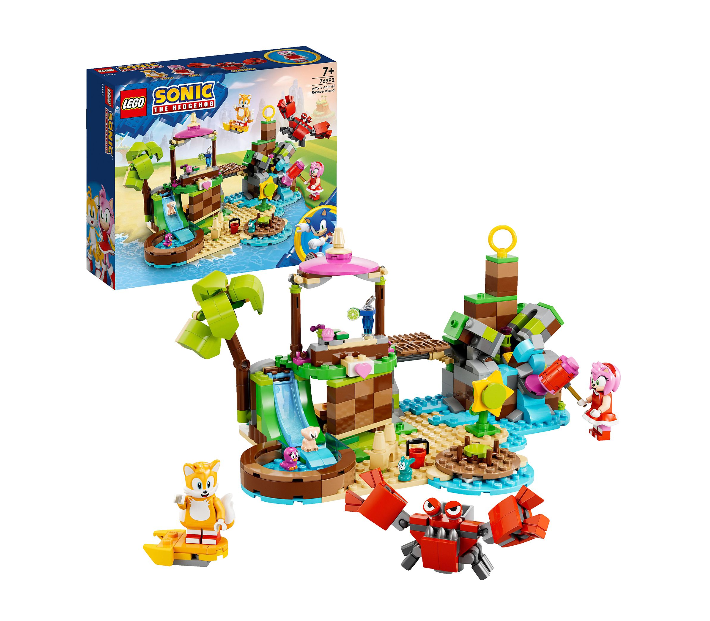 LEGO Sonic 76992 Amys Tierrettungsinsel mit Amy, Tails, Crabmeat, Picky, Pocky und Flicky