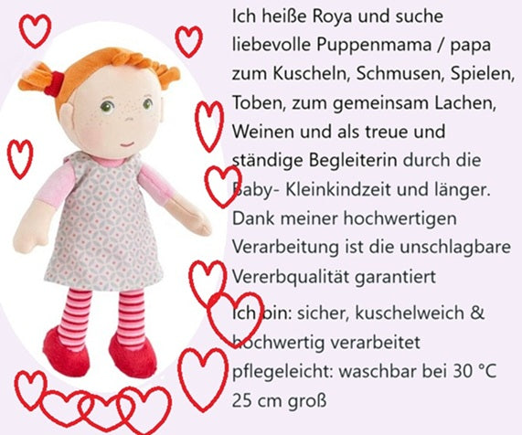 HABA ROYA liebevolle Stoffpuppe für kleine Entdecker