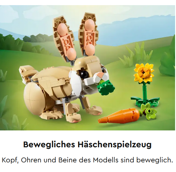 31162 LEGO® Creator 3-in-1 tierischer Bauspaß "Häschen Robben - oder Lama- Baby"