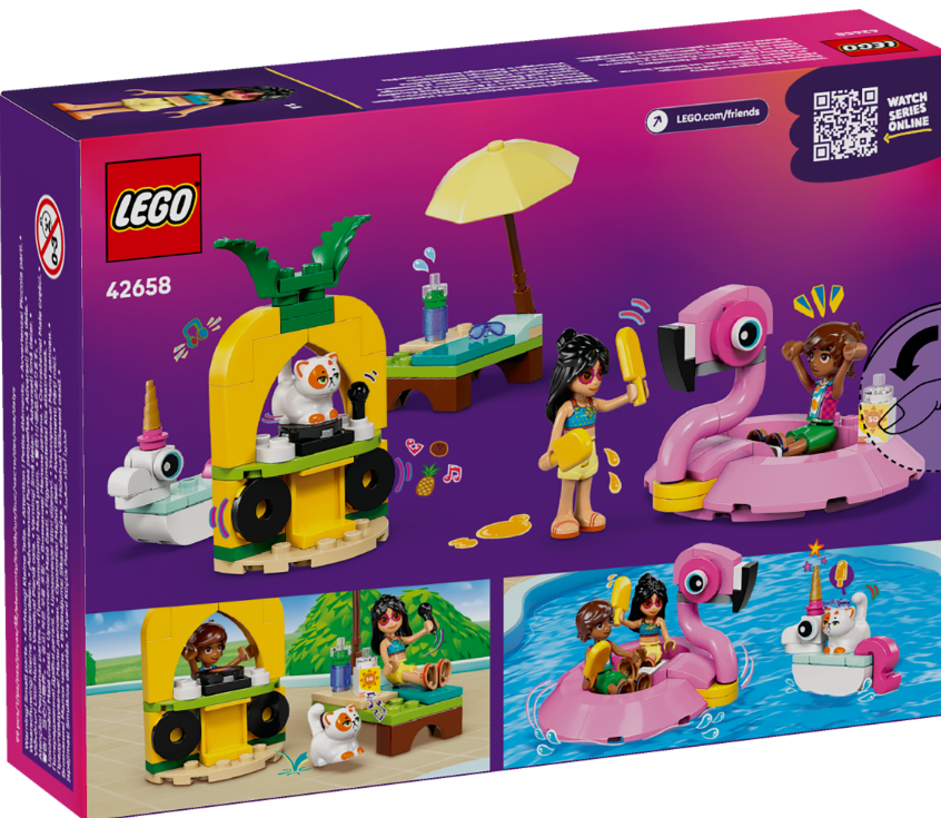 42658 LEGO®Friends Poolparty mit Einhorn und Flamingo, 2 Minifiguren +  Churro