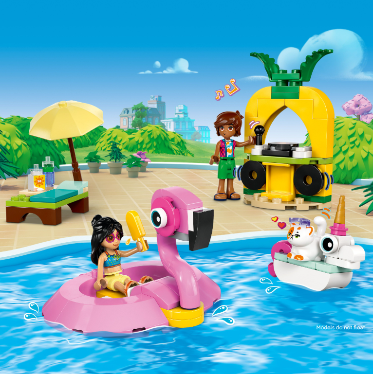 42658 LEGO®Friends Poolparty mit Einhorn und Flamingo, 2 Minifiguren +  Churro
