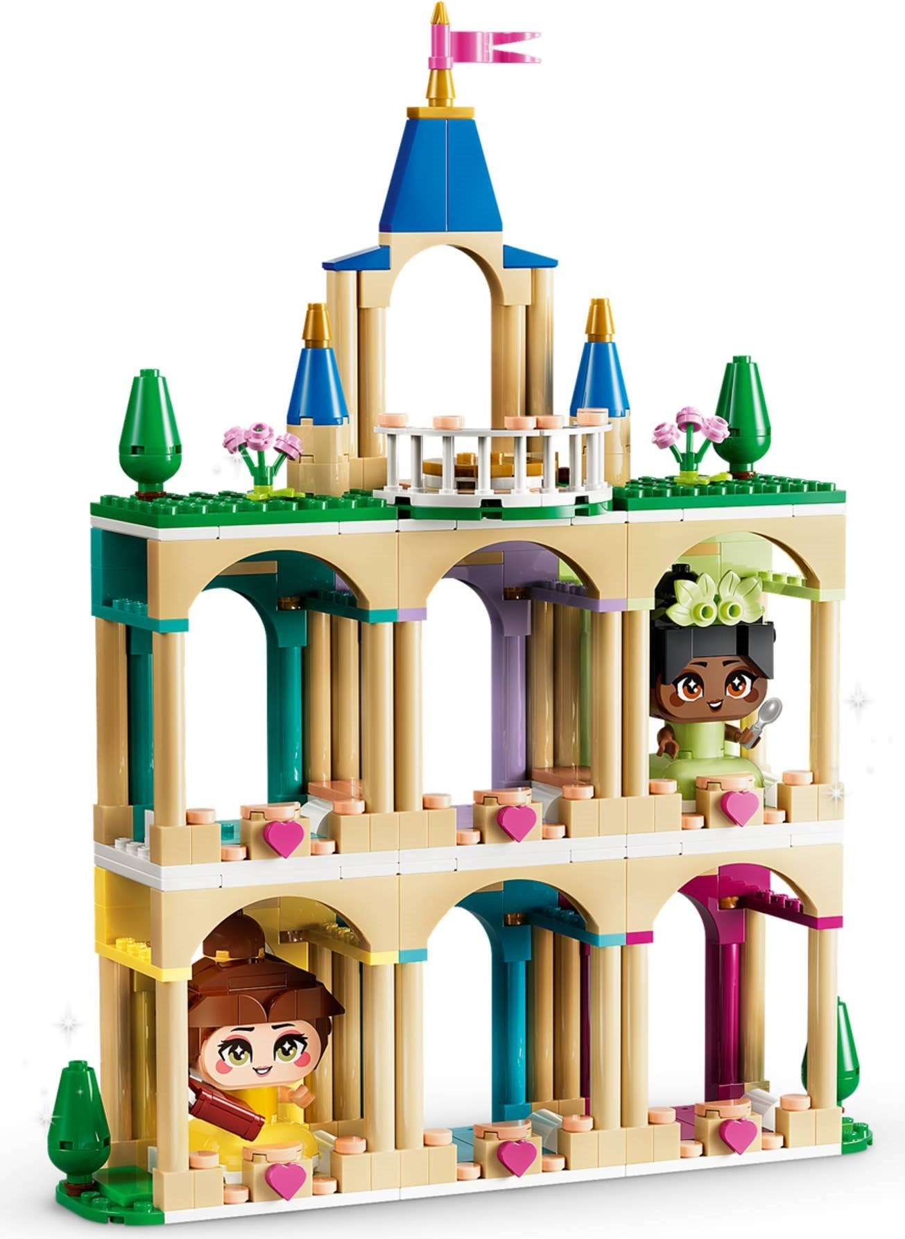 43291 Die Mini-Prinzessinnen Belle und Tiana mit ihrem Schloss