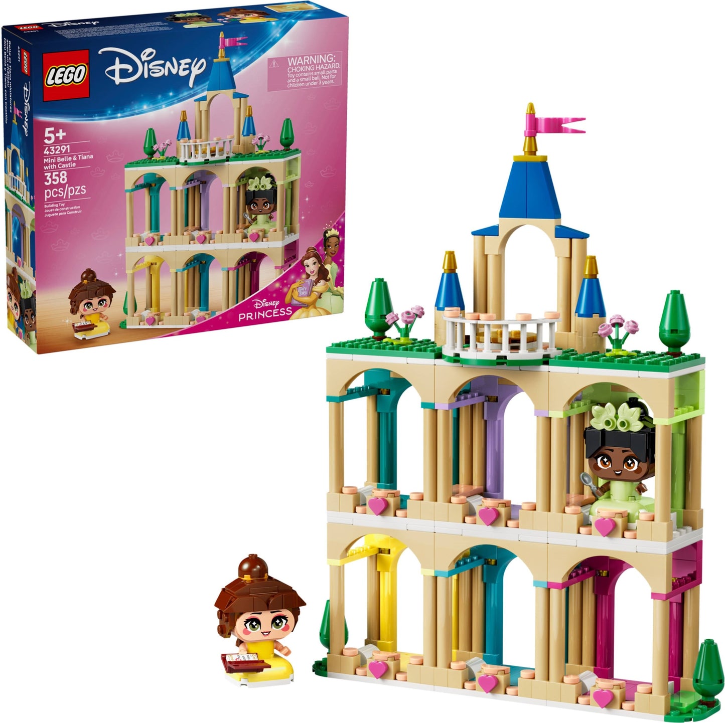 43291 Die Mini-Prinzessinnen Belle und Tiana mit ihrem Schloss