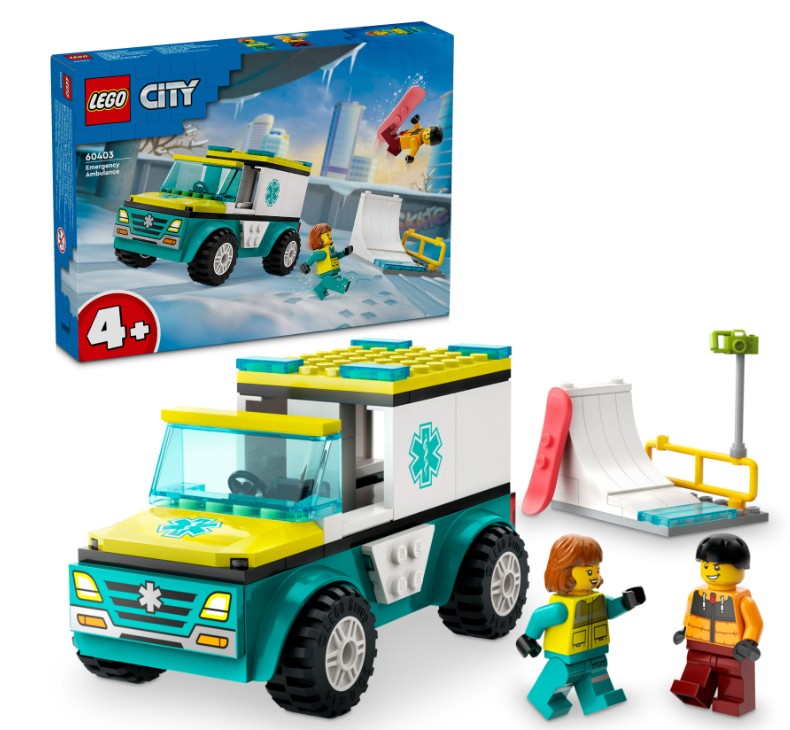 60403 LEGO CITY  Rettungswagen  viel Zubehör plus 2 Figuren Spielen und Lernen