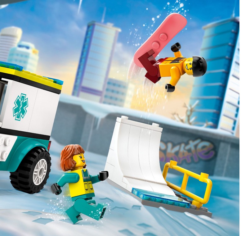 60403 LEGO CITY  Rettungswagen  viel Zubehör plus 2 Figuren Spielen und Lernen