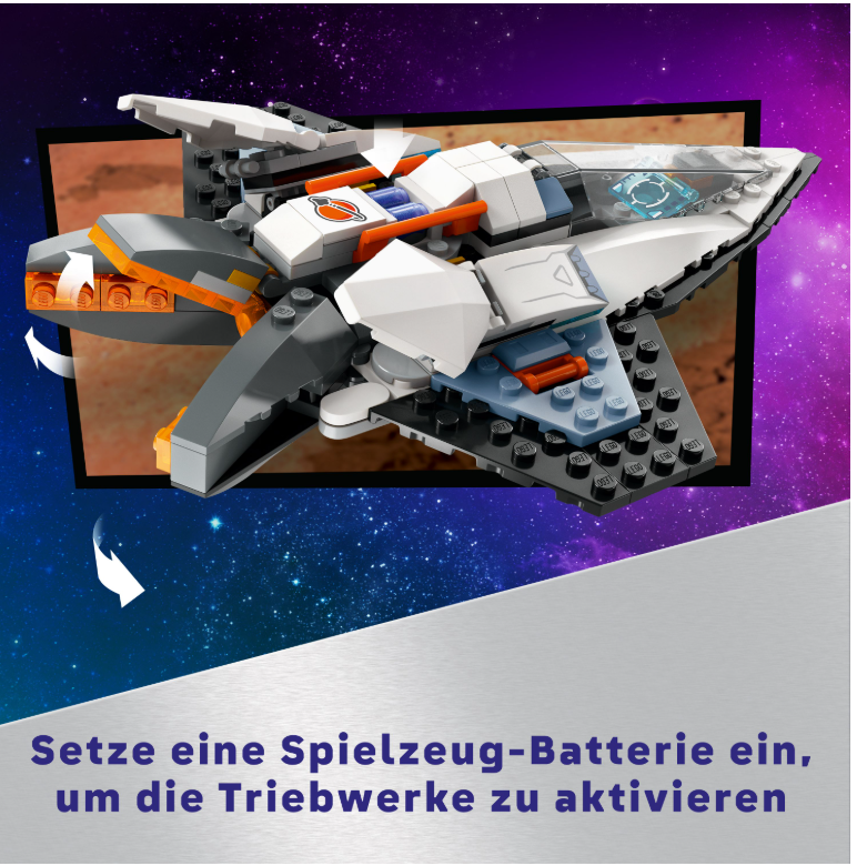60430 LEGO® CITY SPACE Raumschiff / Space Shuttle + Astronaut und Drohnenroboter