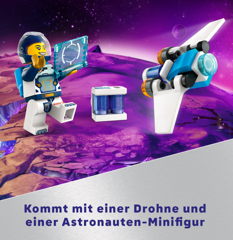 60430 LEGO® CITY SPACE Raumschiff / Space Shuttle + Astronaut und Drohnenroboter