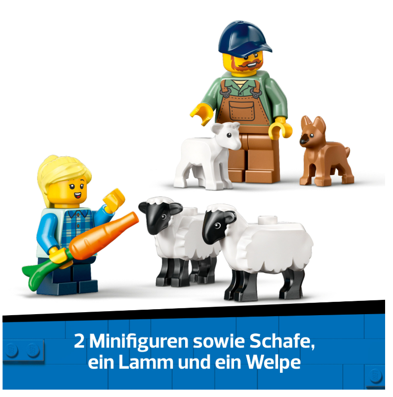 60461 LEGO® CITY Roter Traktor mit Anhänger Bauernhof Montessori Spielset