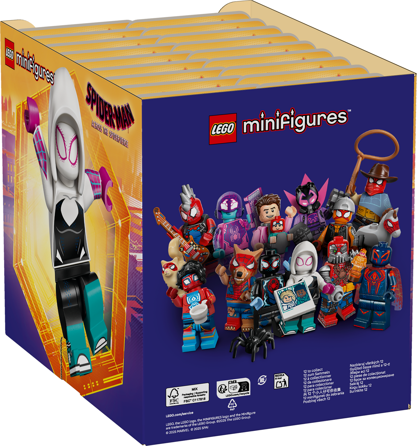 LEGO® Minifiguren Spider-Man: Across the Spider-Verse (71050) - Komplettes Display (36 Packungen)
