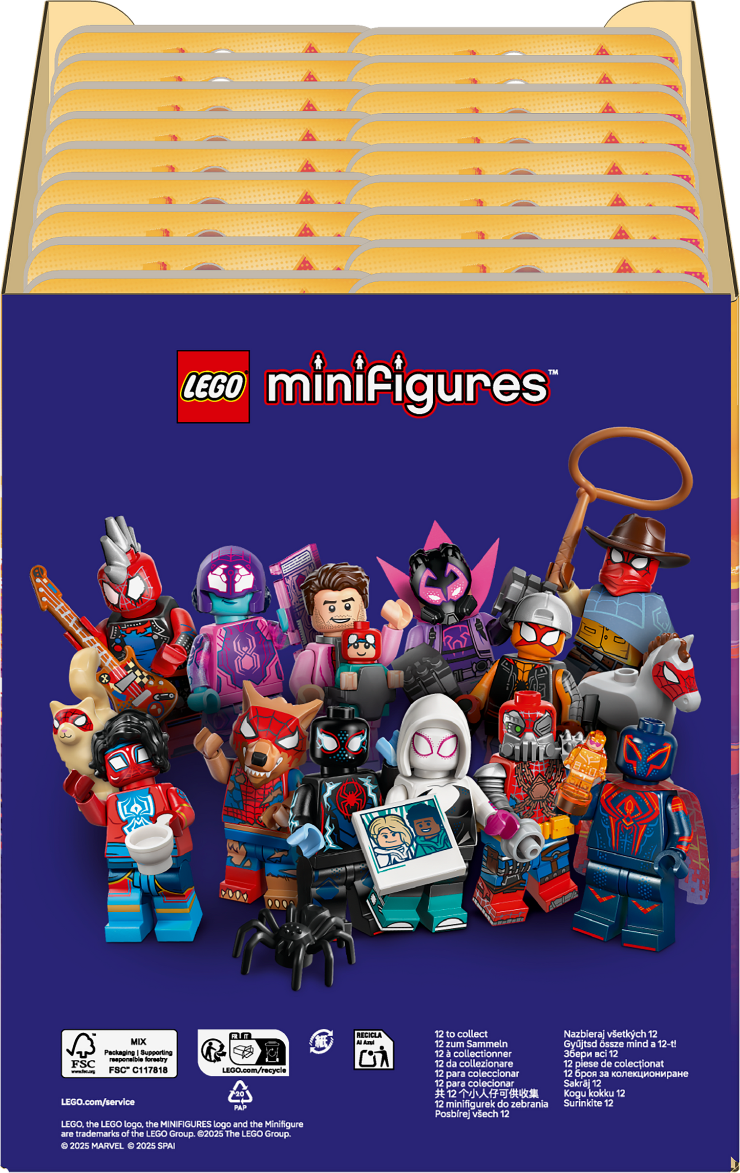 LEGO® Minifiguren Spider-Man: Across the Spider-Verse (71050) - Komplettes Display (36 Packungen)
