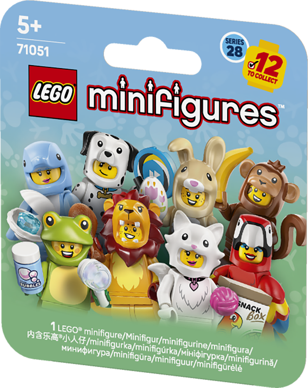 LEGO 71051 Minifiguren Tiere Serie 28 - Komplettes Set aus 12 Minifiguren