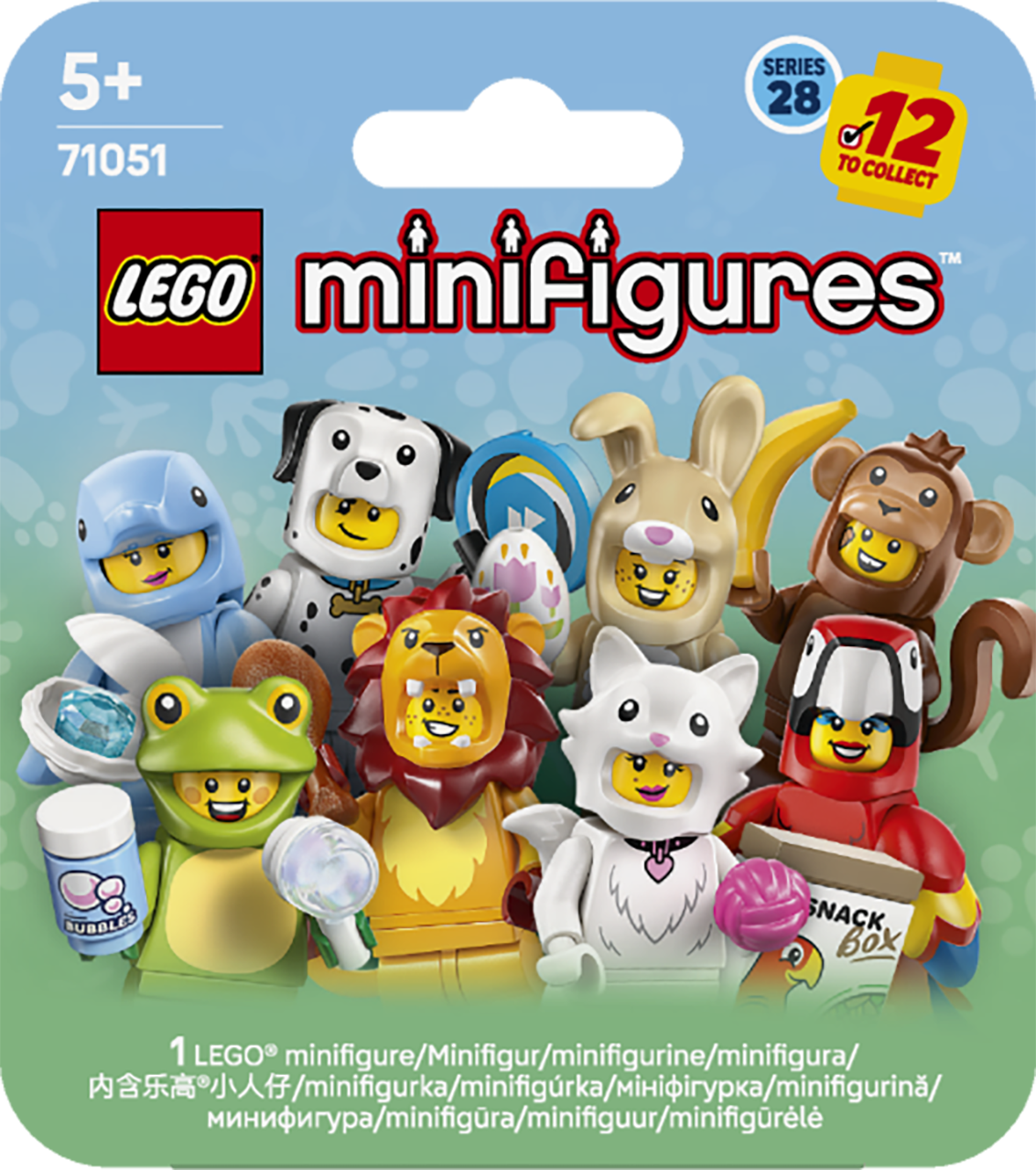 LEGO 71051 Minifiguren Tiere Serie 28 - Komplettes Set aus 12 Minifiguren