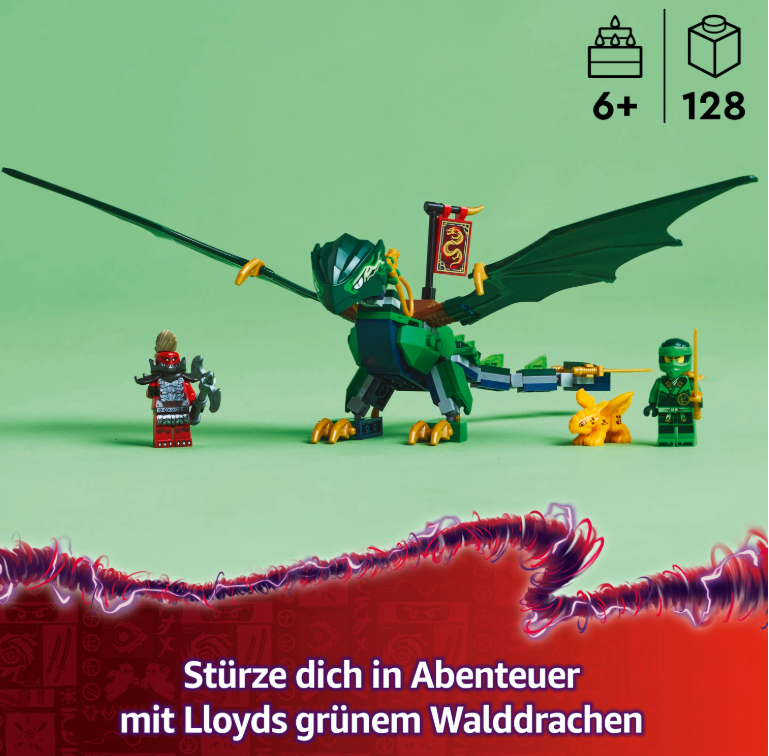 71829 LEGO® NINJAGO Lloyds grüner Walddrache Drache +2 Minifiguren + Babydrache