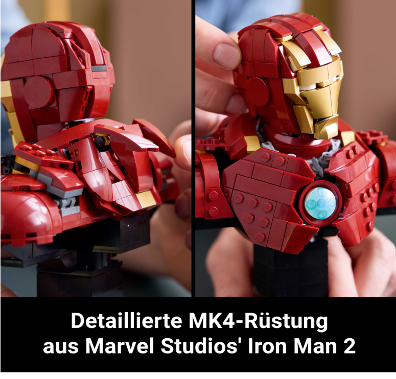 76327 LEGO®  Marvel Iron Man MK4 Büste Sammlerstück + Iron Man Minifigur