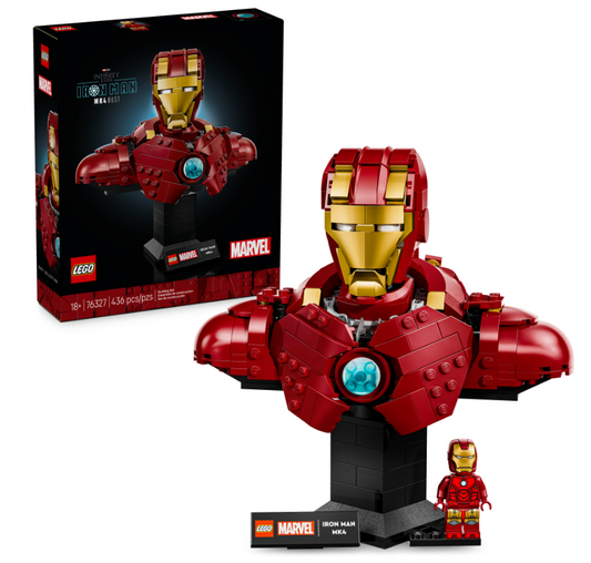 76327 LEGO®  Marvel Iron Man MK4 Büste Sammlerstück + Iron Man Minifigur