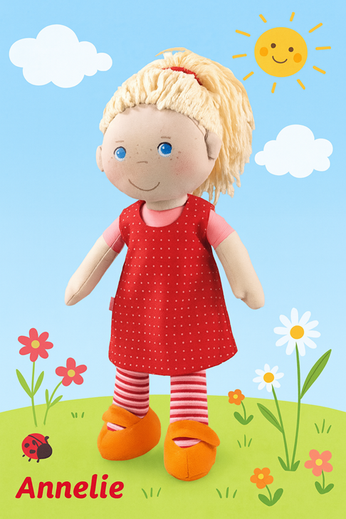 HABA Puppe Annelie fröhliche Freundin mit Herz und Charakter