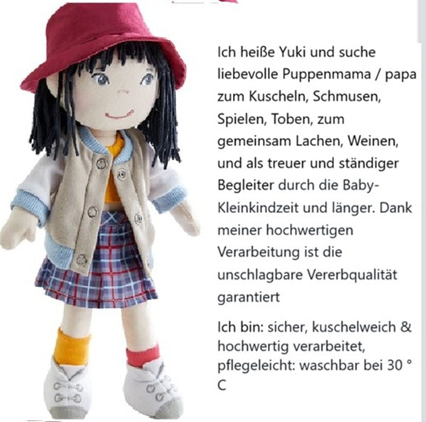 HABA Yuki Stoffpuppe - Die coolste Freundin im Kinderzimmer