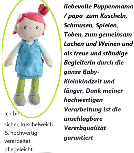 HABA Puppe Philine ist für jedes Abenteuer bereit