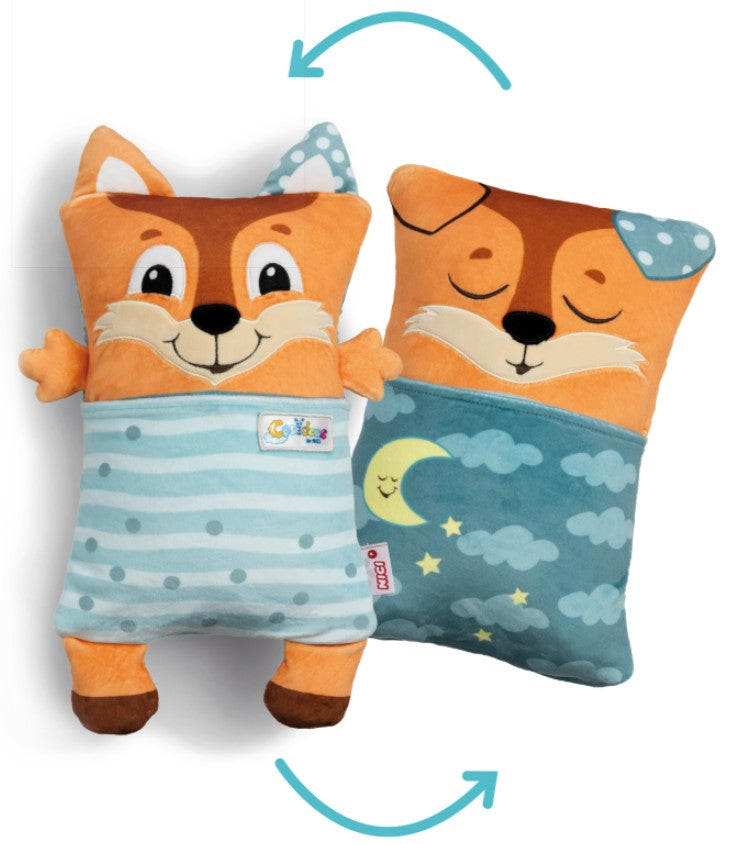 Nici Cosidoos Kuscheltier Fuchs mit Wendefunktion 30x20cm  2 in 1 Tag und Nacht