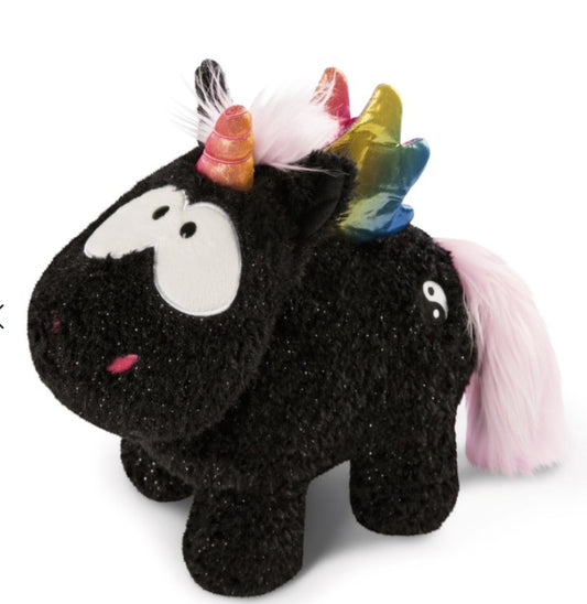 NICI Einhorn Rainbow Yin, super Kuschelfreund mit Yin-Yang Zeichen und Glitzer