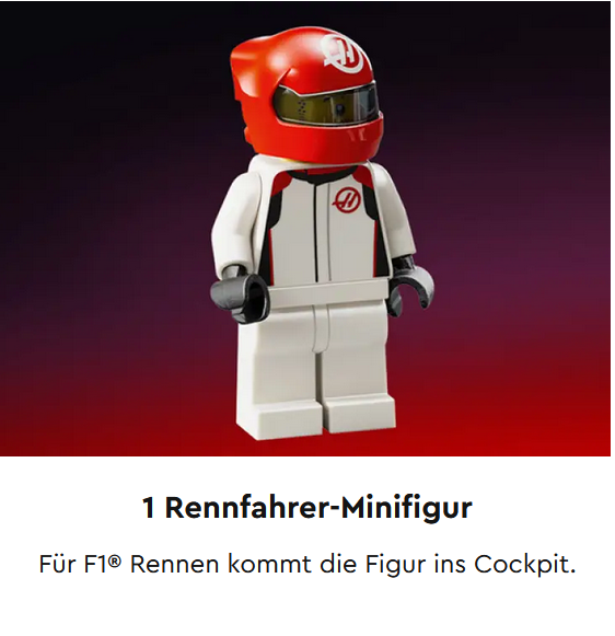 LEGO® Speed Champions MoneyGram Haas F1® Team VF-24 Rennauto  ".....Fahne hoch"