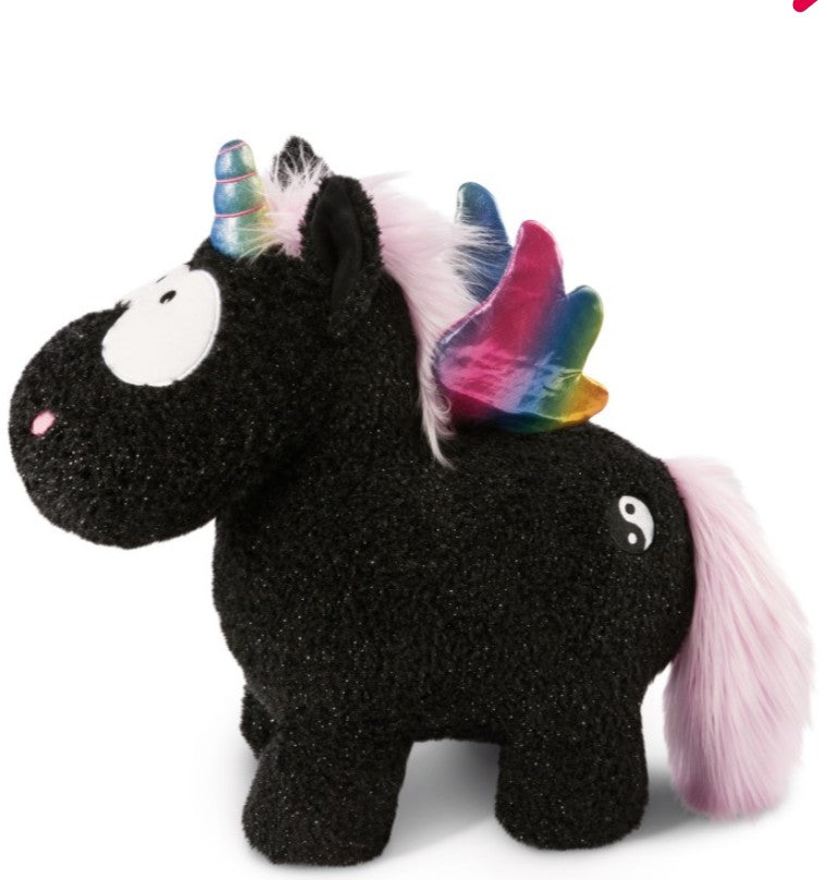 NICI Einhorn Rainbow Yin, super Kuschelfreund mit Yin-Yang Zeichen und Glitzer