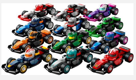 Lego F1 Rennwagen Serie mit 12 Formel 1 Autos - zum Auswählen