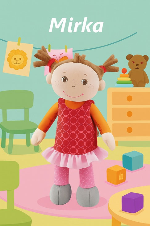HABA Puppe Mirka fröhliche Spielgefährtin fürs Kinderzimmer