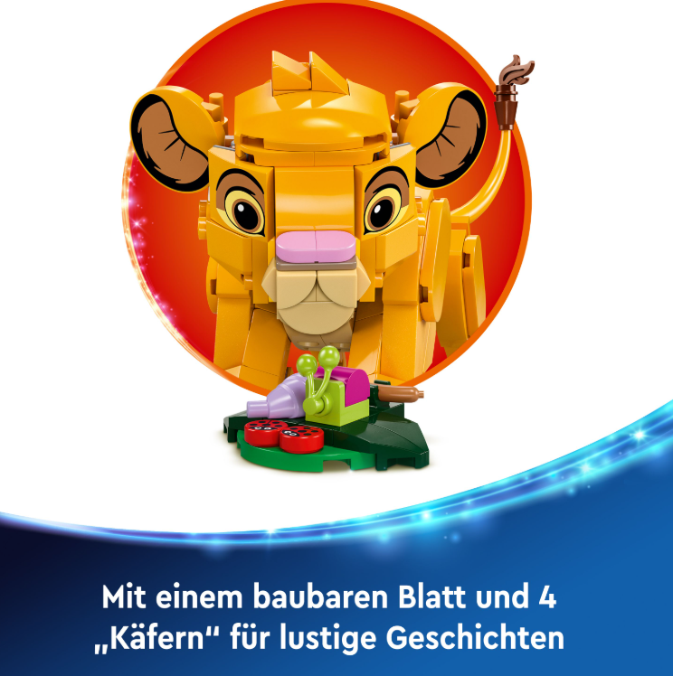 43243 LEGO® Disney  Simba, das Löwenjunge des Königs + Blatt + 4 Kriechtiere 4