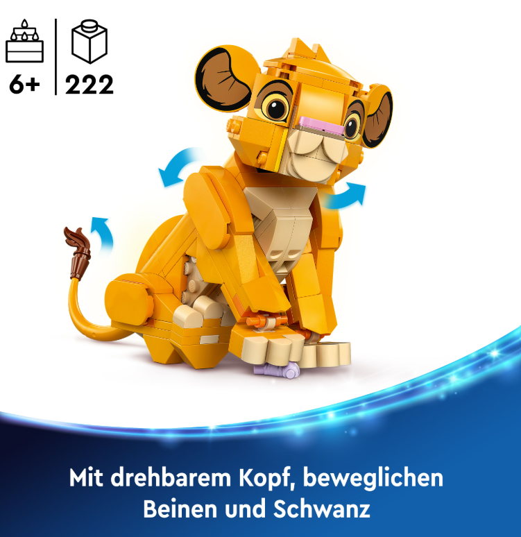 43243 LEGO® Disney  Simba, das Löwenjunge des Königs + Blatt + 4 Kriechtiere 4