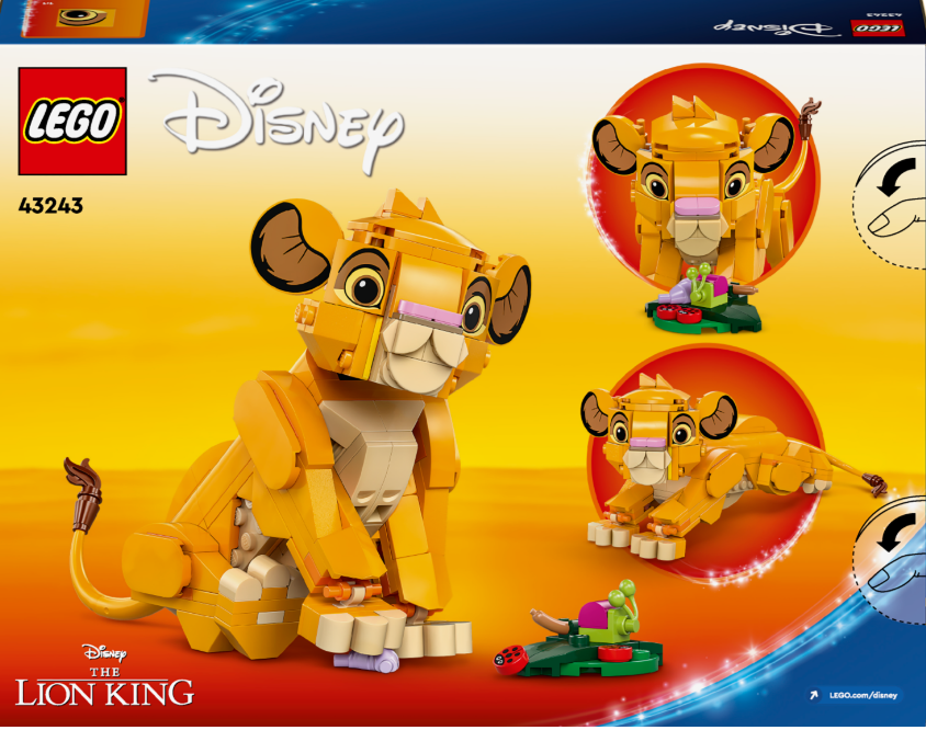 43243 LEGO® Disney  Simba, das Löwenjunge des Königs + Blatt + 4 Kriechtiere 4